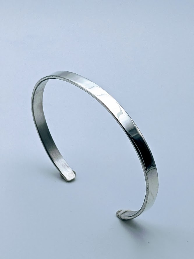 Jonc argent homme femme mixte